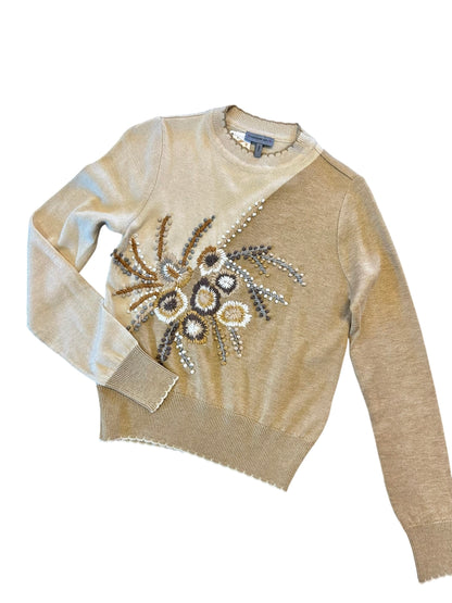 Ferrix Embroidered Sweater in ivory by Conditions Apply
