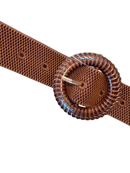 Stretch Woven Belt in brown by Molly Bracken