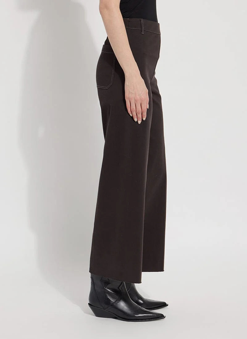 Erin Hi Waist Wide Leg Denim in double espresso by Lysse