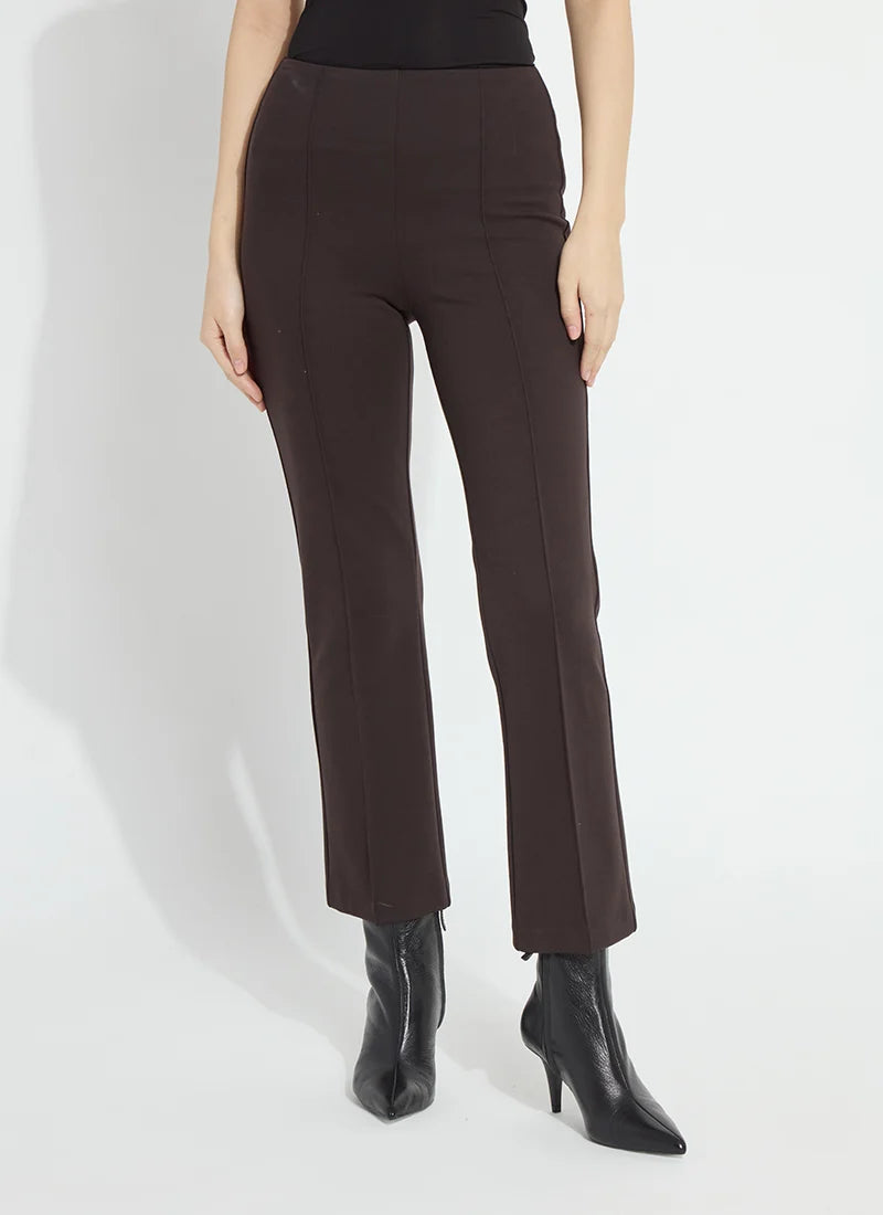 Ankle Elysse Ponte Pant in double espresso by Lysse