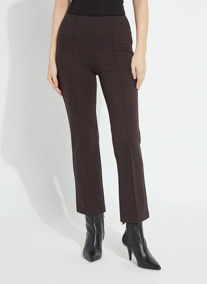 Ankle Elysse Ponte Pant in double espresso by Lysse