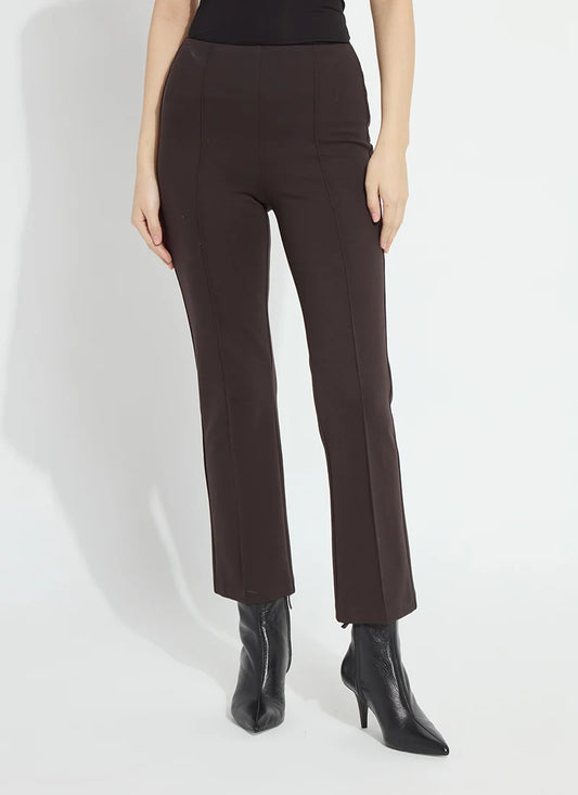 Ankle Elysse Ponte Pant in double espresso by Lysse