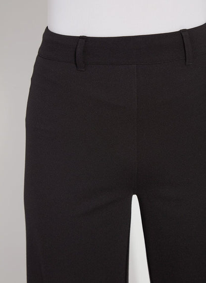 Erin Hi Waist Wide Leg Ponte Pant in black by Lysse