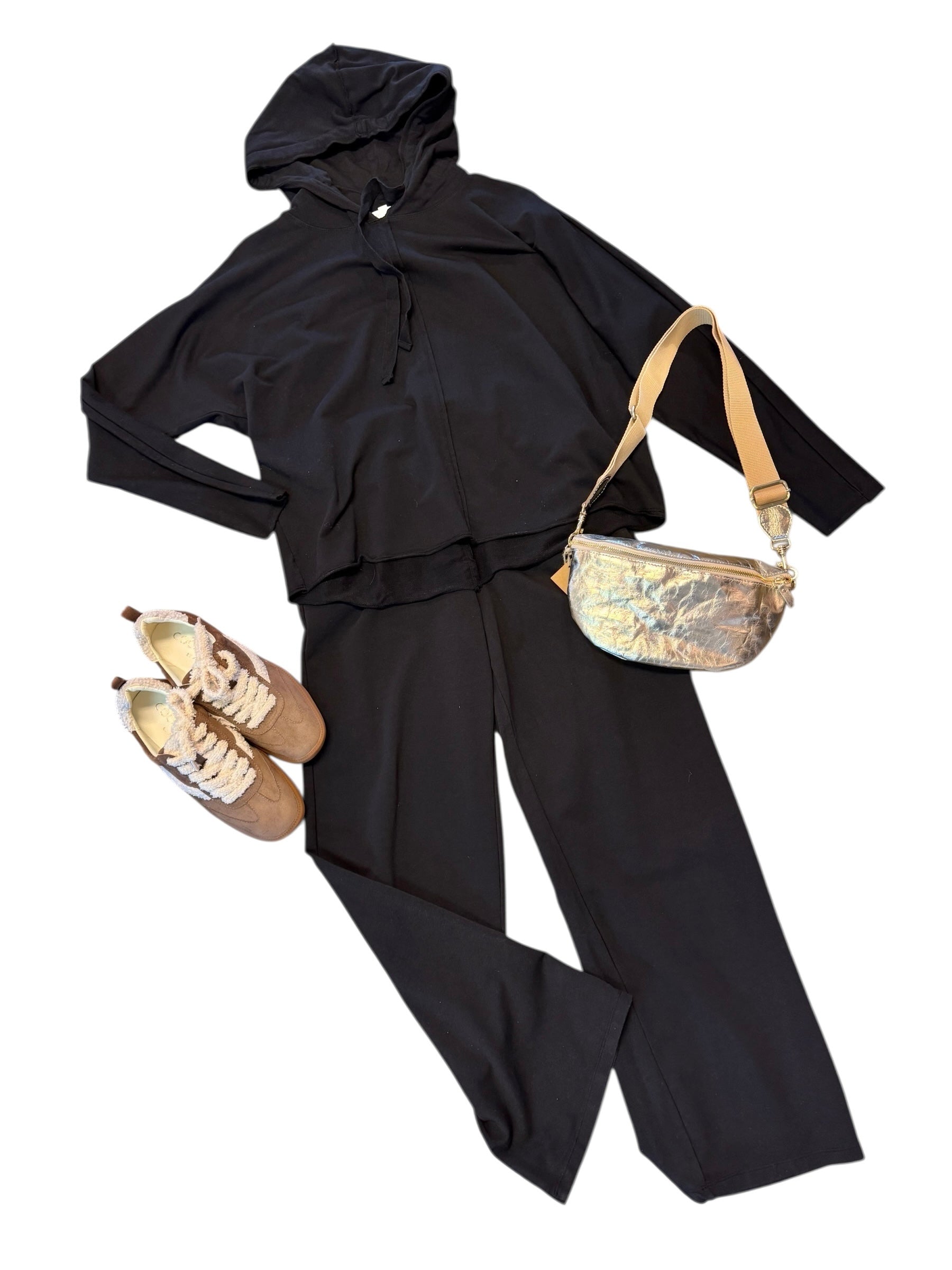 Long Straight Leg Pants in black by Mododoc – SavVy | Retail Therapy