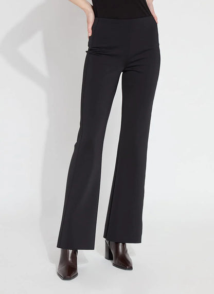 Spencer Hi Waist Neoprene Trouser Pants in black by Lysse