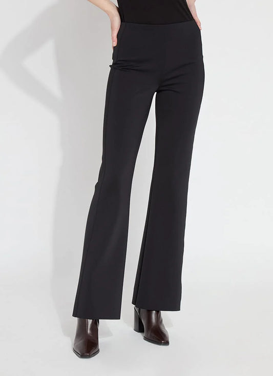 Spencer Hi Waist Neoprene Trouser Pants in black by Lysse