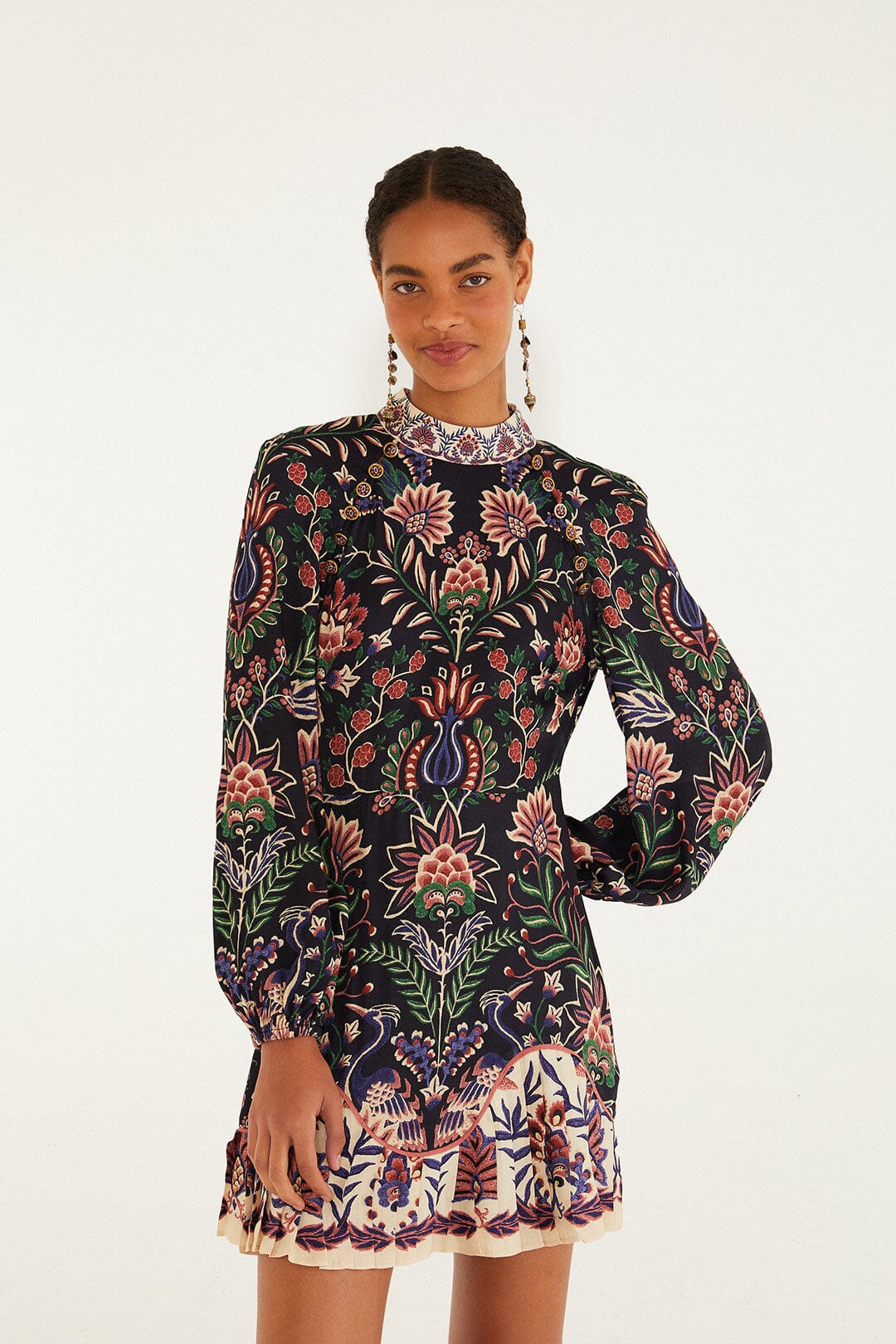 Marvelous Garden Mini Dress in black by Farm Rio