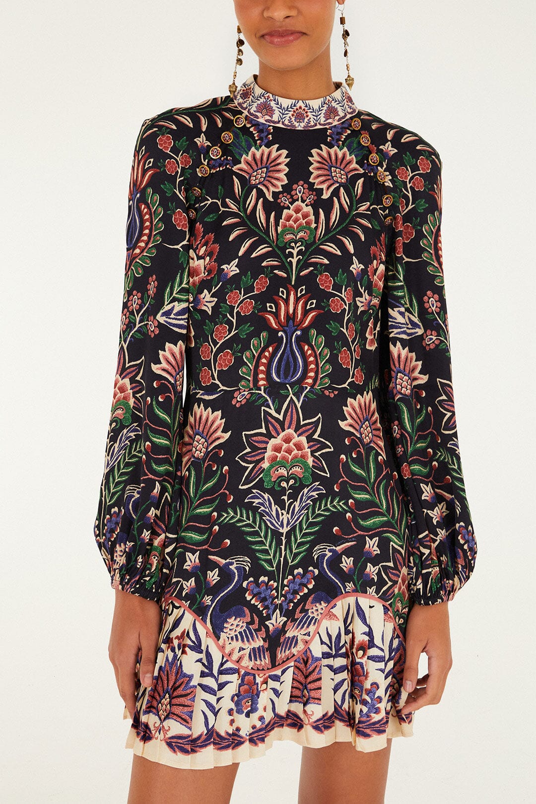 Marvelous Garden Mini Dress in black by Farm Rio