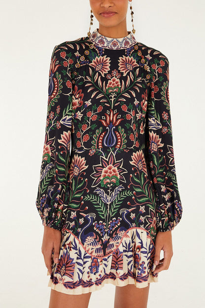 Marvelous Garden Mini Dress in black by Farm Rio