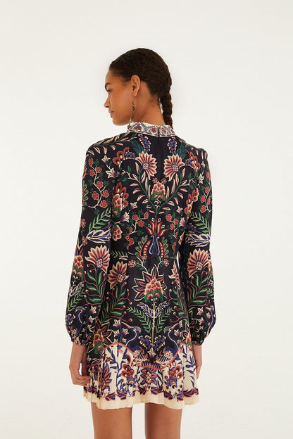 Marvelous Garden Mini Dress in black by Farm Rio