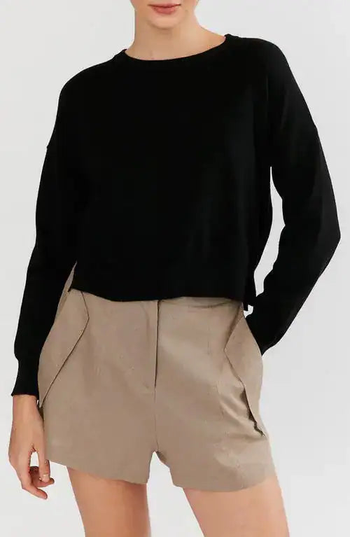 Polly Sweater in black by Deluc