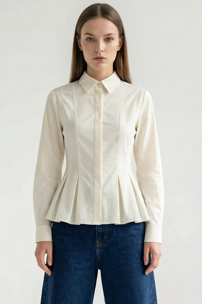 Movela Shirt in ecru by Exquise