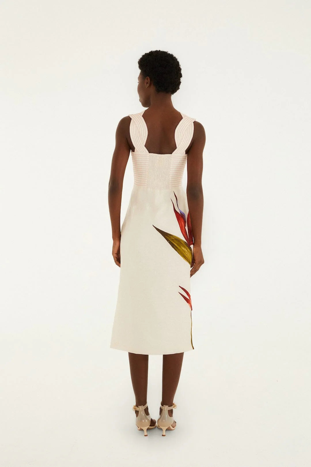 Strelitzia Midi Dress in sand by Farm Rio