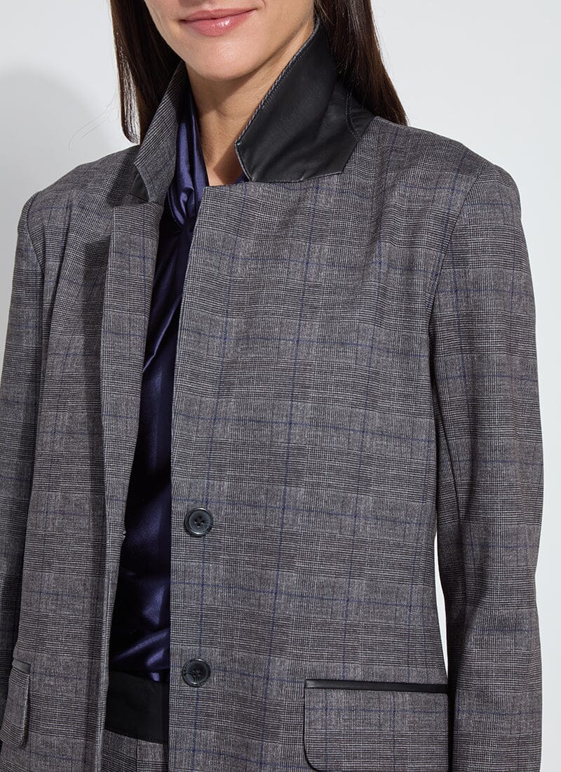 Everest Ponte Blazer in charcoal glen plaid by Lysse