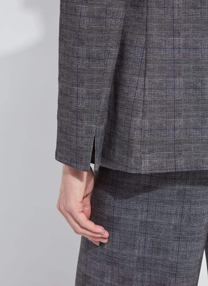 Everest Ponte Blazer in charcoal glen plaid by Lysse