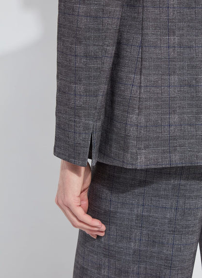 Everest Ponte Blazer in charcoal glen plaid by Lysse