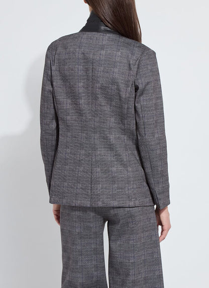 Everest Ponte Blazer in charcoal glen plaid by Lysse