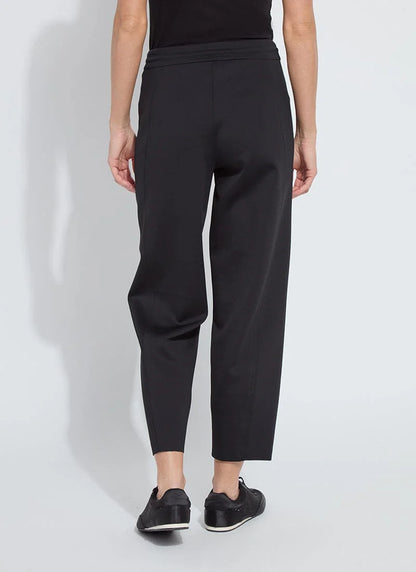Desi Neoprene Barrel Joggers in black by Lysse
