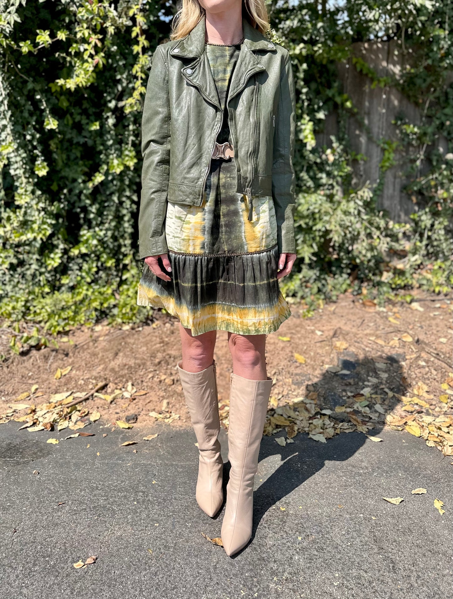 Indira Mini Dress in olive by Ash & Eden