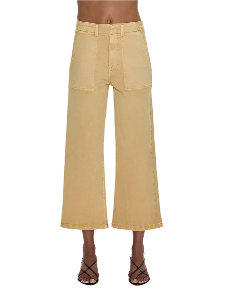Sophia Wide Leg Utility Ankle Pant in dijon by Pistola