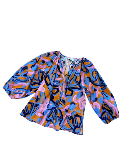Ramona Printed Blouse in fresco print by Cleobella