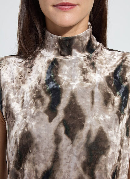 Dominique St Velvet Blouse in abstract obsession by Lysse