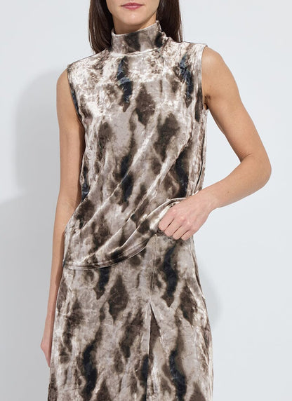 Dominique St Velvet Blouse in abstract obsession by Lysse