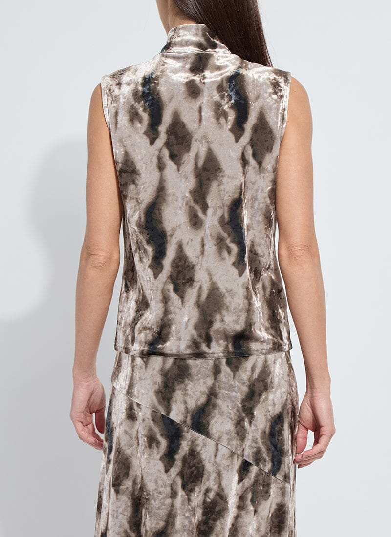 Dominique St Velvet Blouse in abstract obsession by Lysse