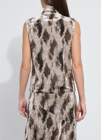 Dominique St Velvet Blouse in abstract obsession by Lysse