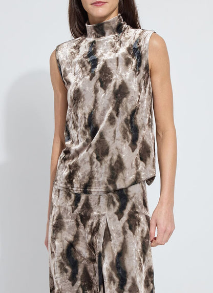 Dominique St Velvet Blouse in abstract obsession by Lysse