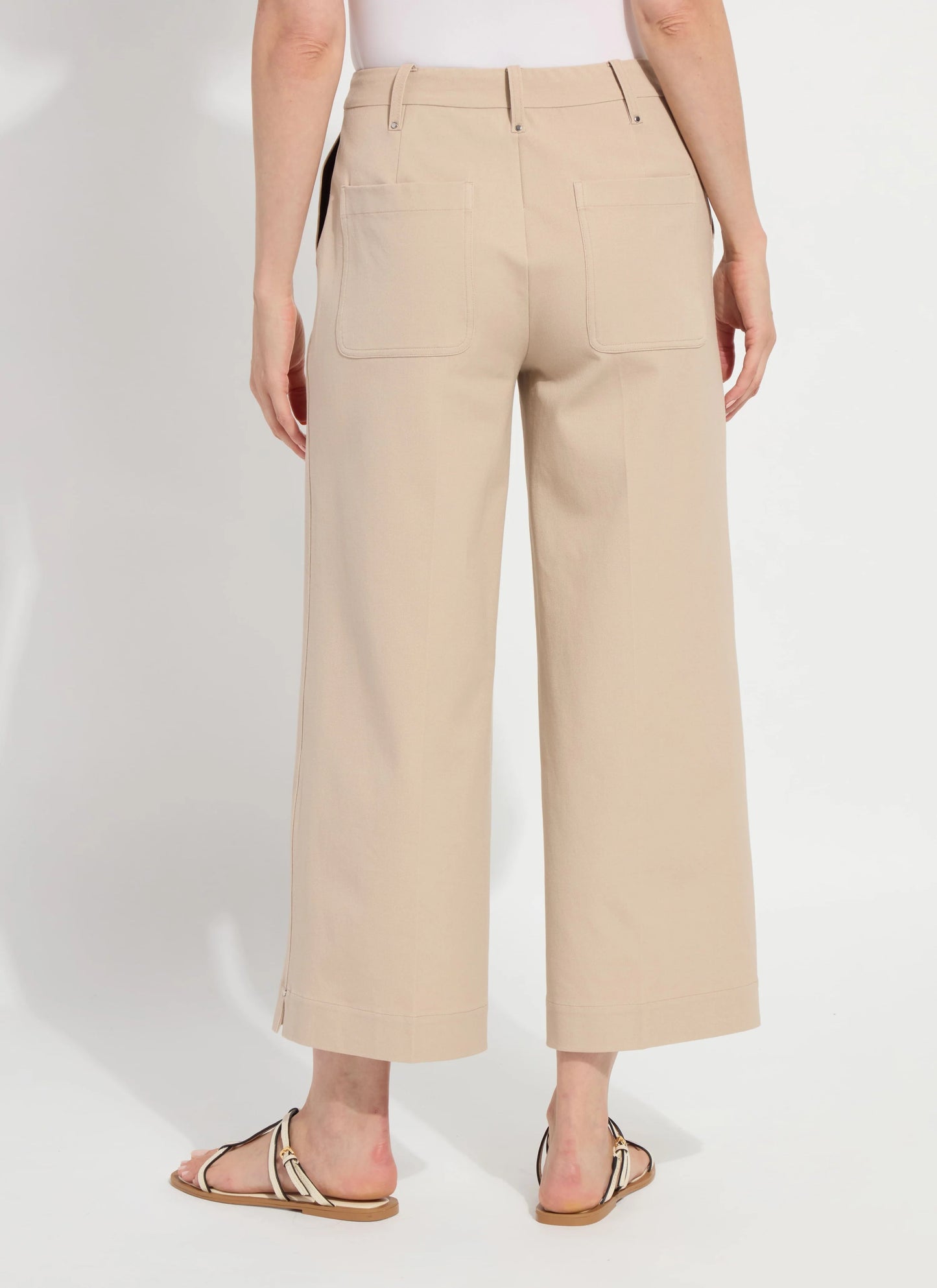 Miranda Straight Leg Trouser in khaki by Lysse