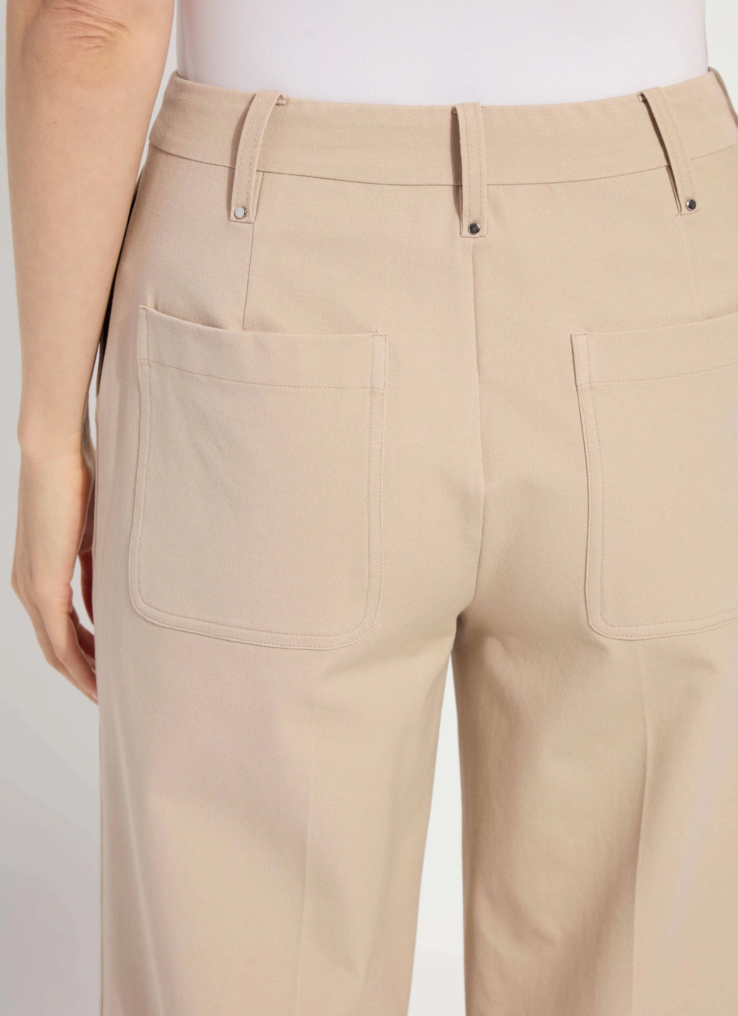 Miranda Straight Leg Trouser in khaki by Lysse