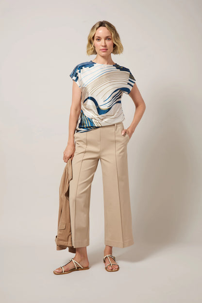 Miranda Straight Leg Trouser in khaki by Lysse