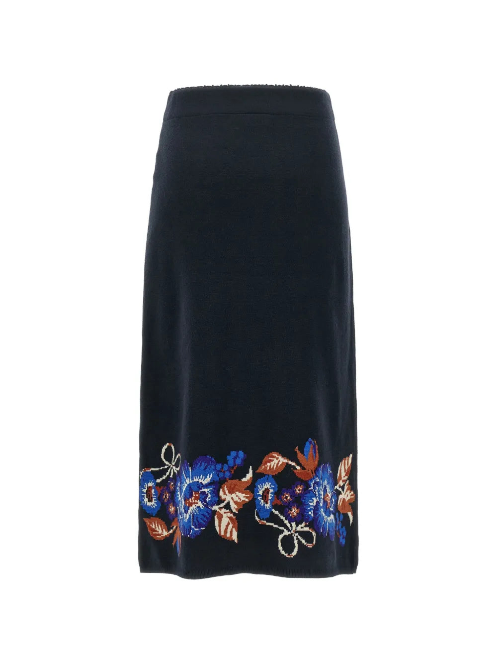 Bow Garden Knit Midi Skirt in blue by Farm Rio