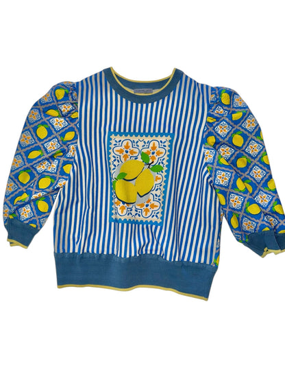 Eloviya Printed Sweater Top in multi by Conditions Apply