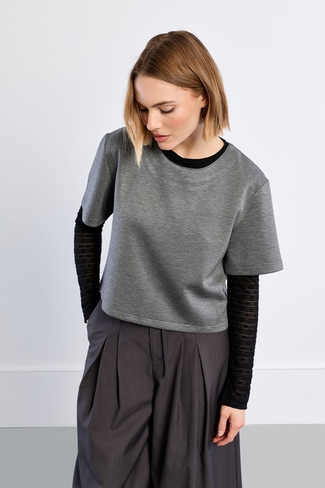 Short Sleeve T-shirt in dark grey by Molly Bracken