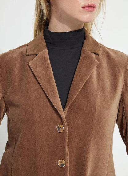 Tilda St Baby Cord Blazer in antique toffee by Lysse