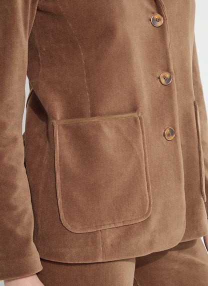 Tilda St Baby Cord Blazer in antique toffee by Lysse
