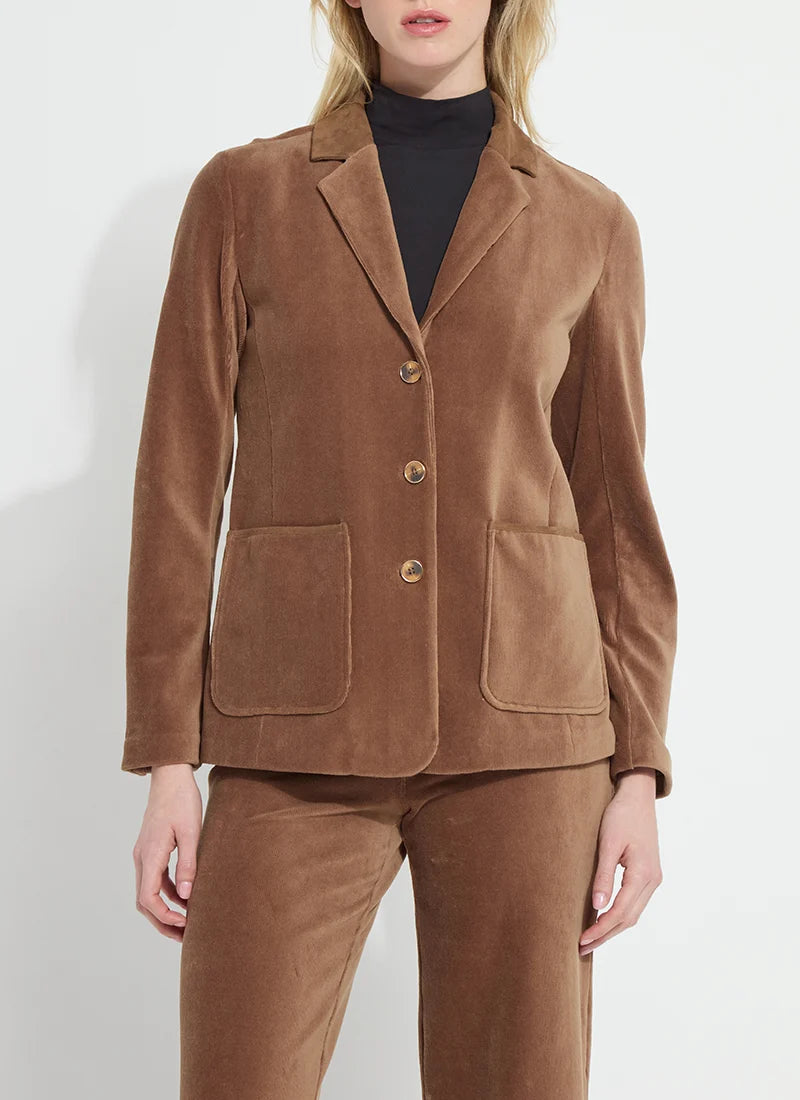 Tilda St Baby Cord Blazer in antique toffee by Lysse