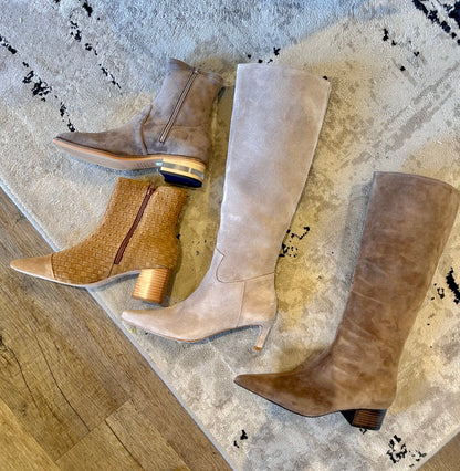 Kaias Suede Tall Boot in taupe by Silent D