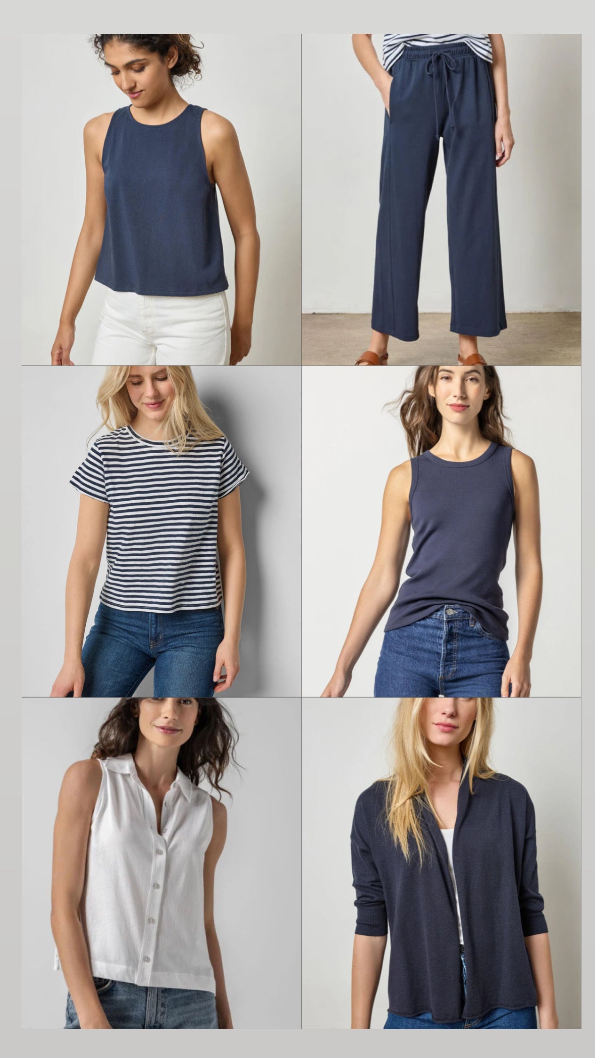 Jewel Tank in dark navy by Lilla P