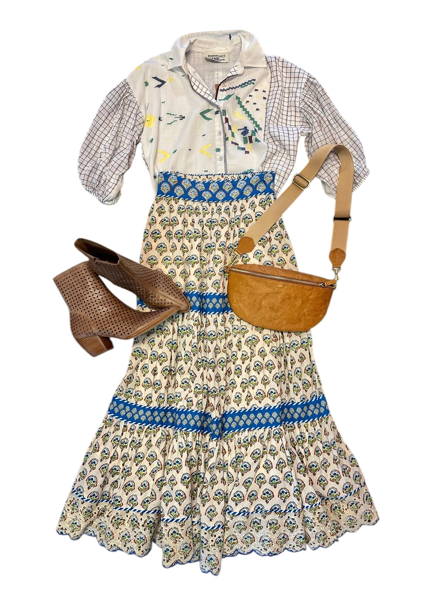 Mae Skirt in Tulip Ivory by Elizabeth James