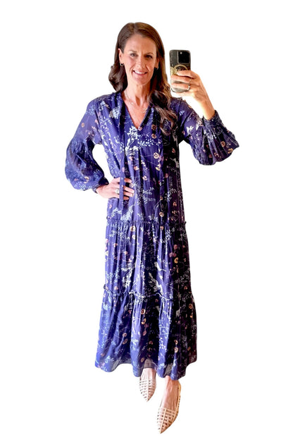 Sunny Ankle Dress in viviana print by Cleobella