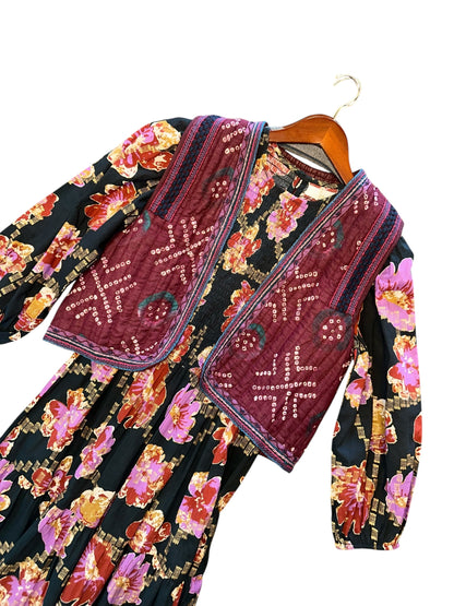 Natalie Vest in wine amethyst by Maison Hotel