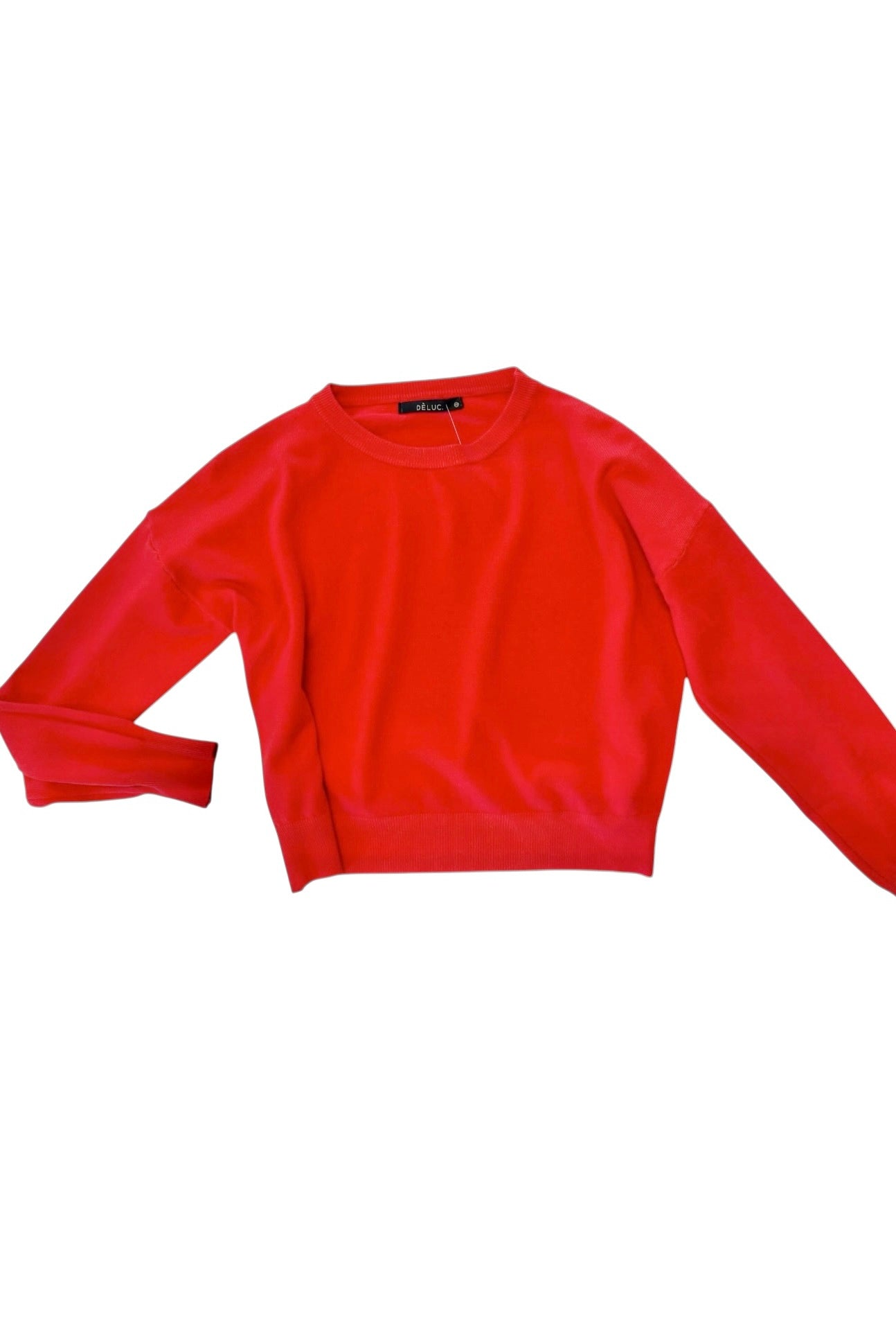 Polly Sweater in cherry red by Deluc