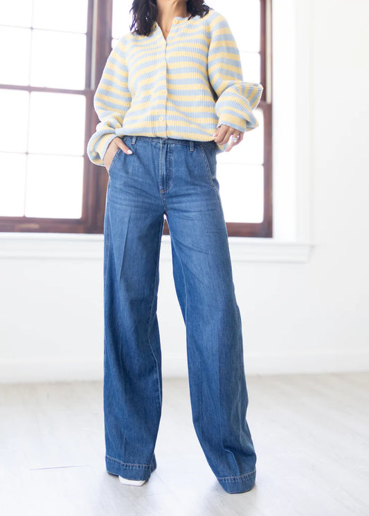 Jadyn Seamed Low Slung Palazzo in imagine by Pistola