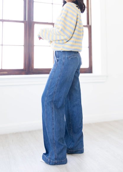 Jadyn Seamed Low Slung Palazzo in imagine by Pistola