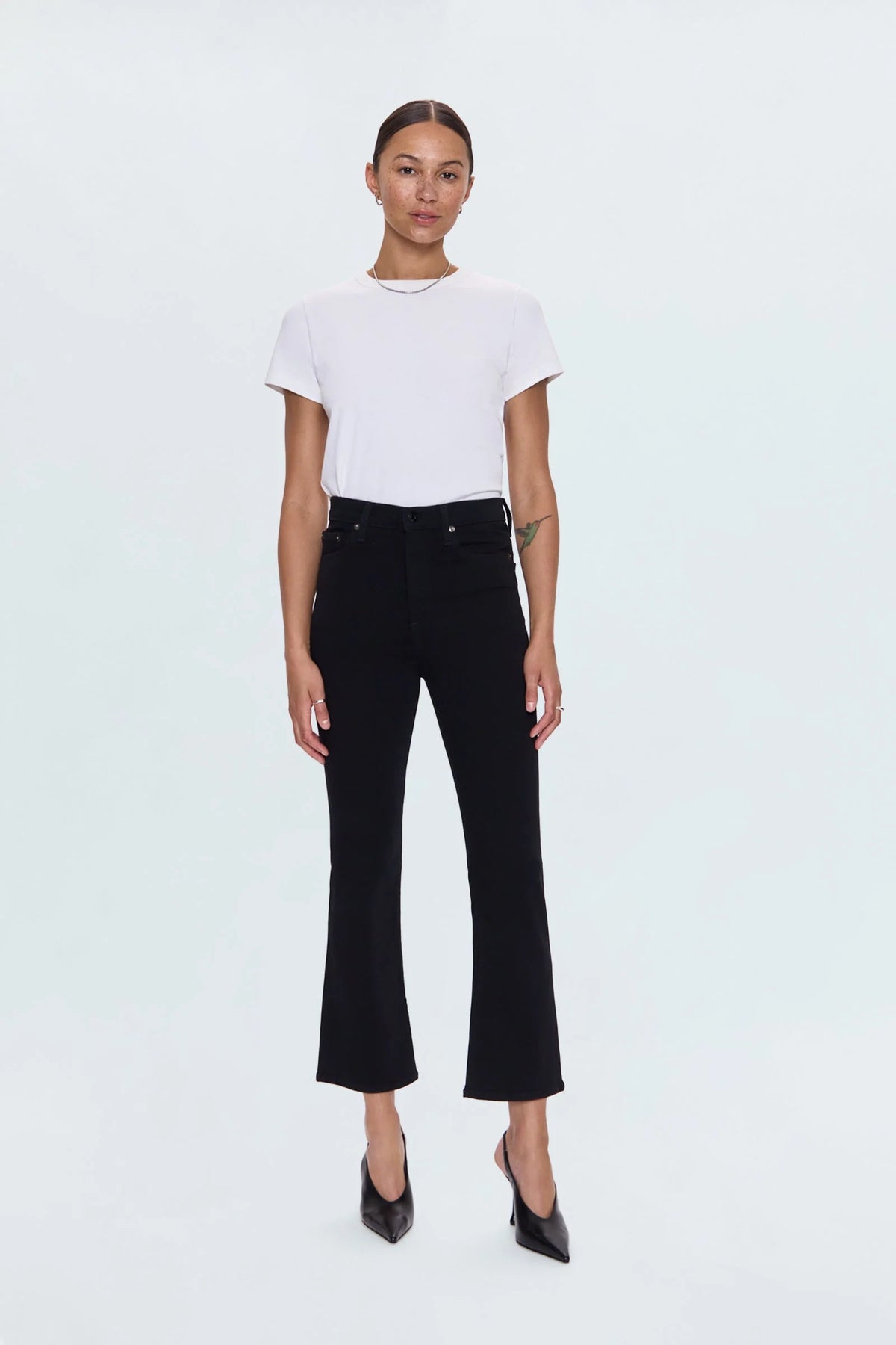 Lennon High Rise Crop Boot in noir by Pistola