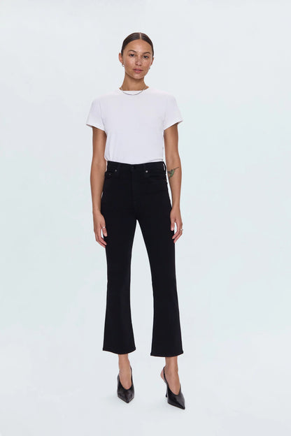 Lennon High Rise Crop Boot in noir by Pistola