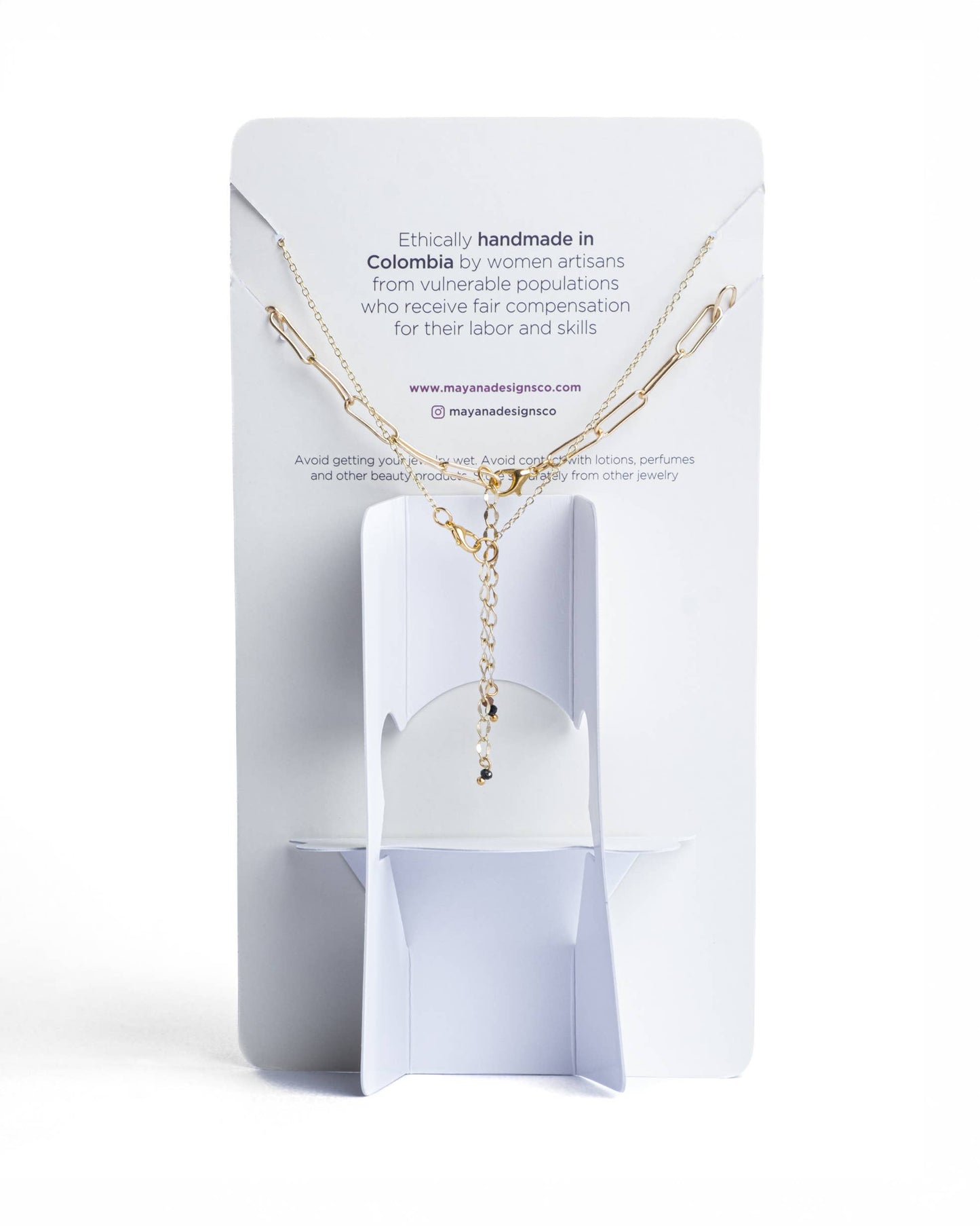 Beaded Charm and Chain Layering Necklace Set/2 (Ocean)